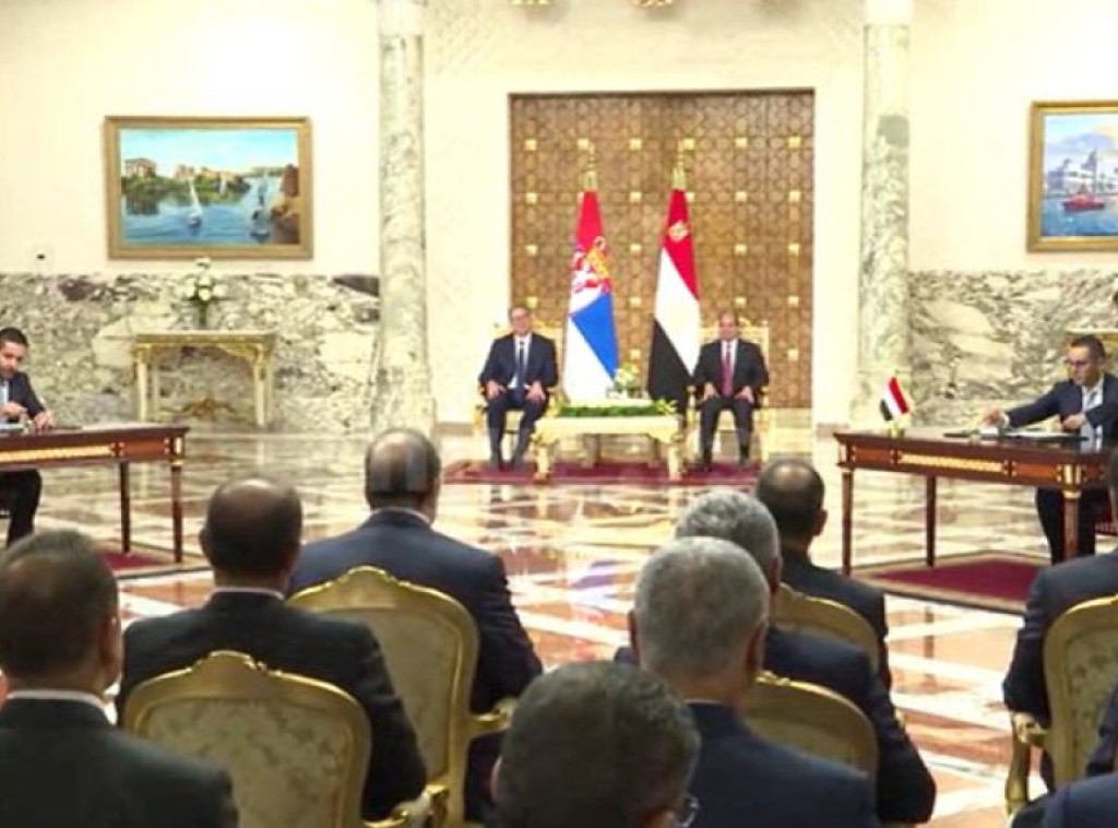 Srbija i Egipat potpisali Sporazum o slobodnoj trgovini, u prisustvu Vučića i Al Sisija
