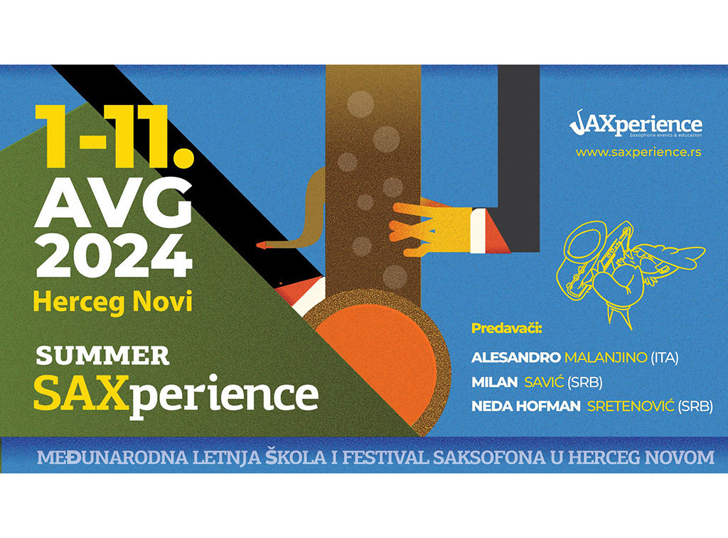 Letnja škola i festival saksofona biće održani od 1. do 11. avgusta u Herceg Novom