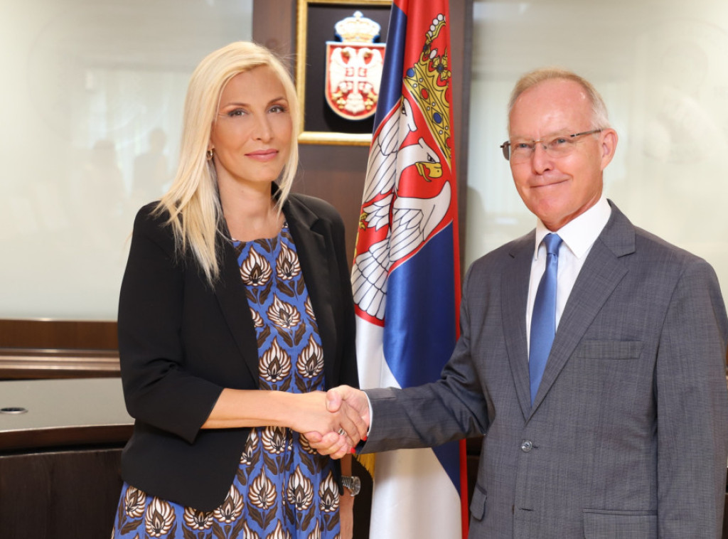 Maja Popović sa šefom Misije OEBS-a u Srbiji: Postignut izuzetan uspeh u oblasti pravosuđa