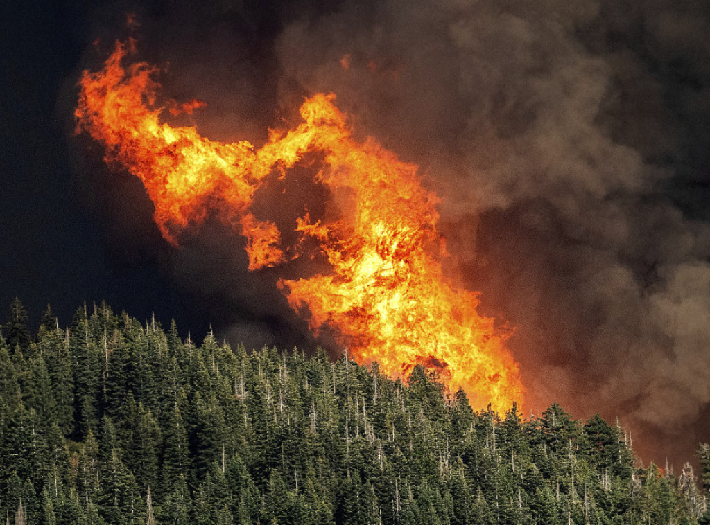 Više od 200 vatrogasaca pokušava da obuzda požar na Kritu, evakuisano jedno selo