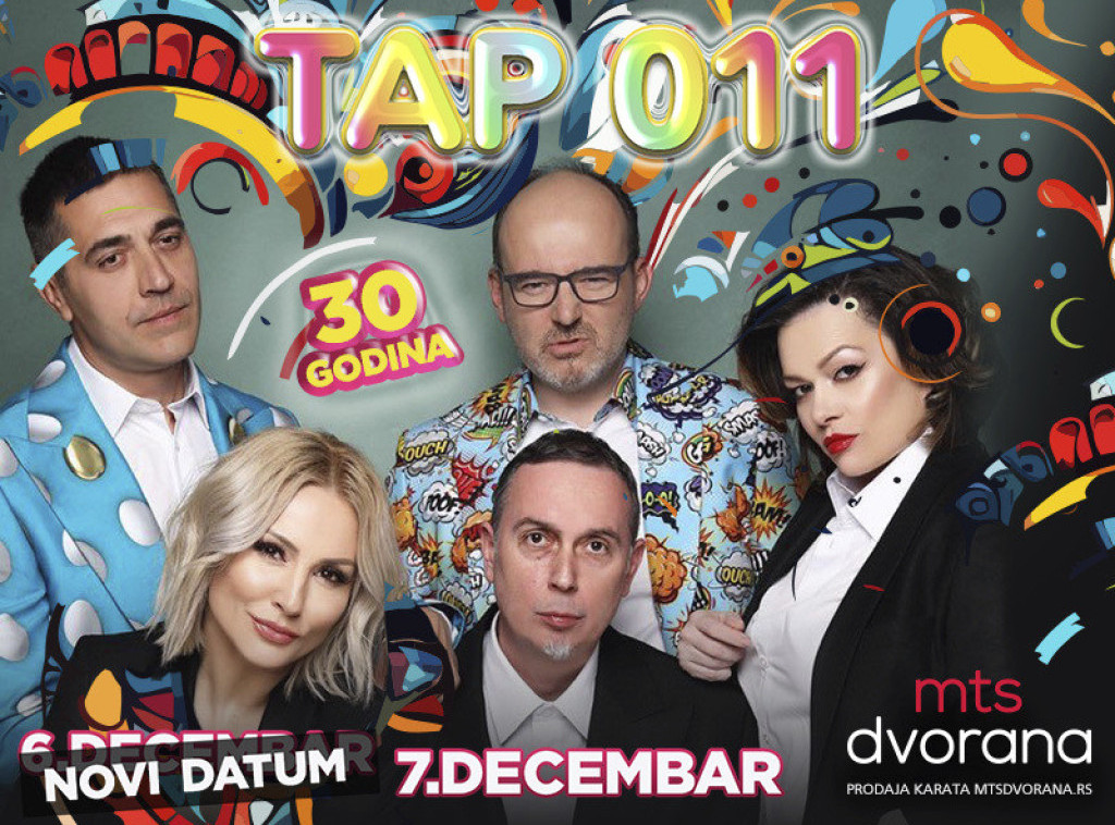 Grupa "Tap 011" najavila još jedan koncert 7. decembra u Mts Dvorani