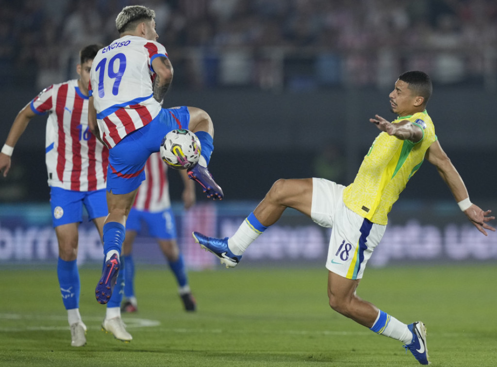 Paragvaj pobedio Brazil, Kolumbija nadigrala Argentinu u kvalifikacijama za Svetsko prvenstvo 2026.