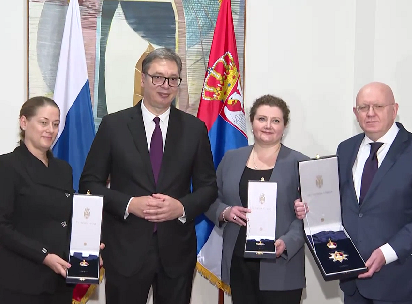 Vucic awards Order of Serbian Flag, 1st Class to Nebenzya