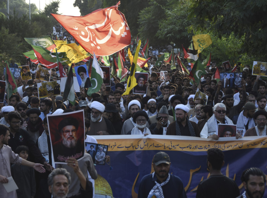 Demonstranti u Pakistanu protestuju zbog ubistva lidera Hezbolaha Sajeda Nasralaha