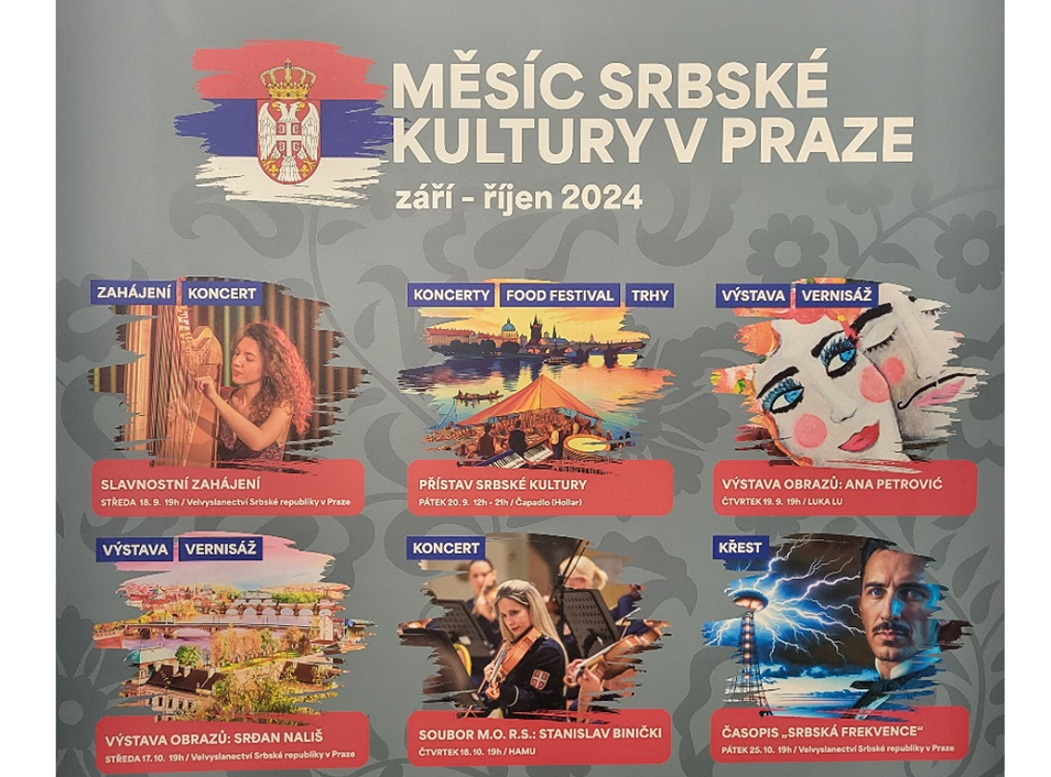 Ambasada Srbije u Pragu organizator manifestacije "Mesec srpske kulture u Pragu"