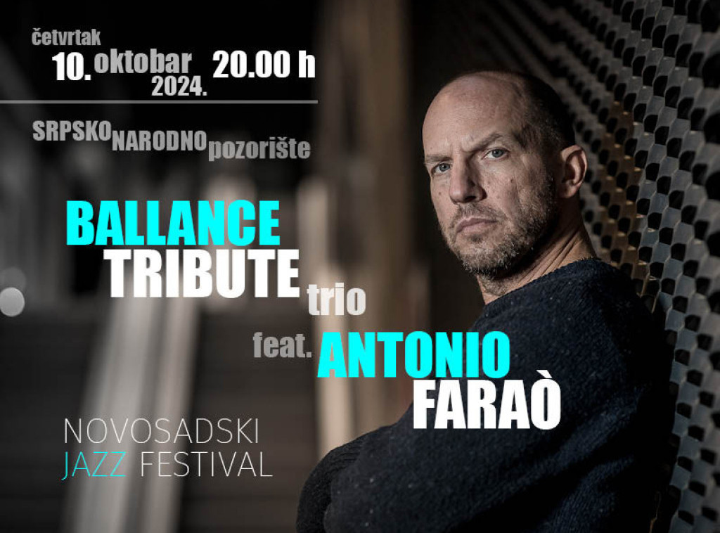 Pijanista Antonio Farao otvara Novosadski džez festival 10.oktobra u Srpskom narodnom pozorištu