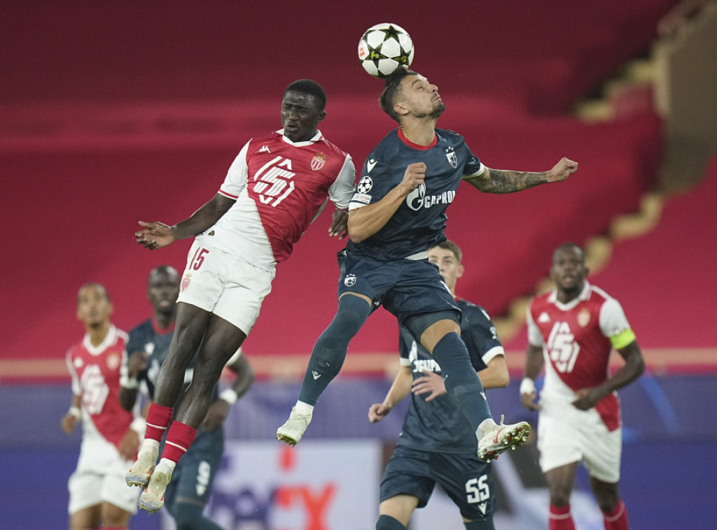 Red Star Belgrade routed by Monaco in UEFA Champions League