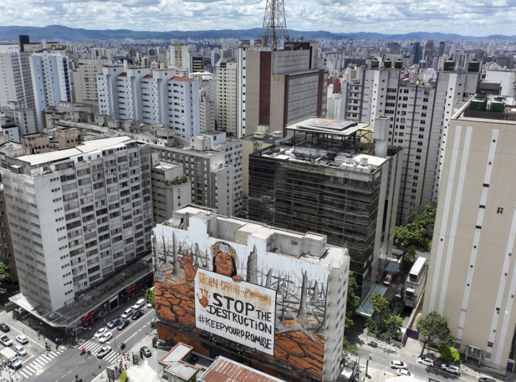 Sao Paulo: Otkriven mural od pepela u cilju podizanja svesti o klimatskim promenama