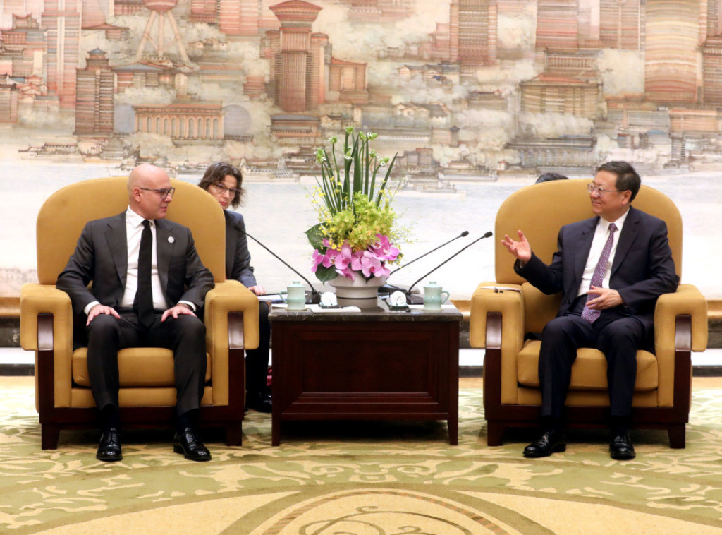 Vucevic meets with Chinese Communist Party Secretary of Shanghai