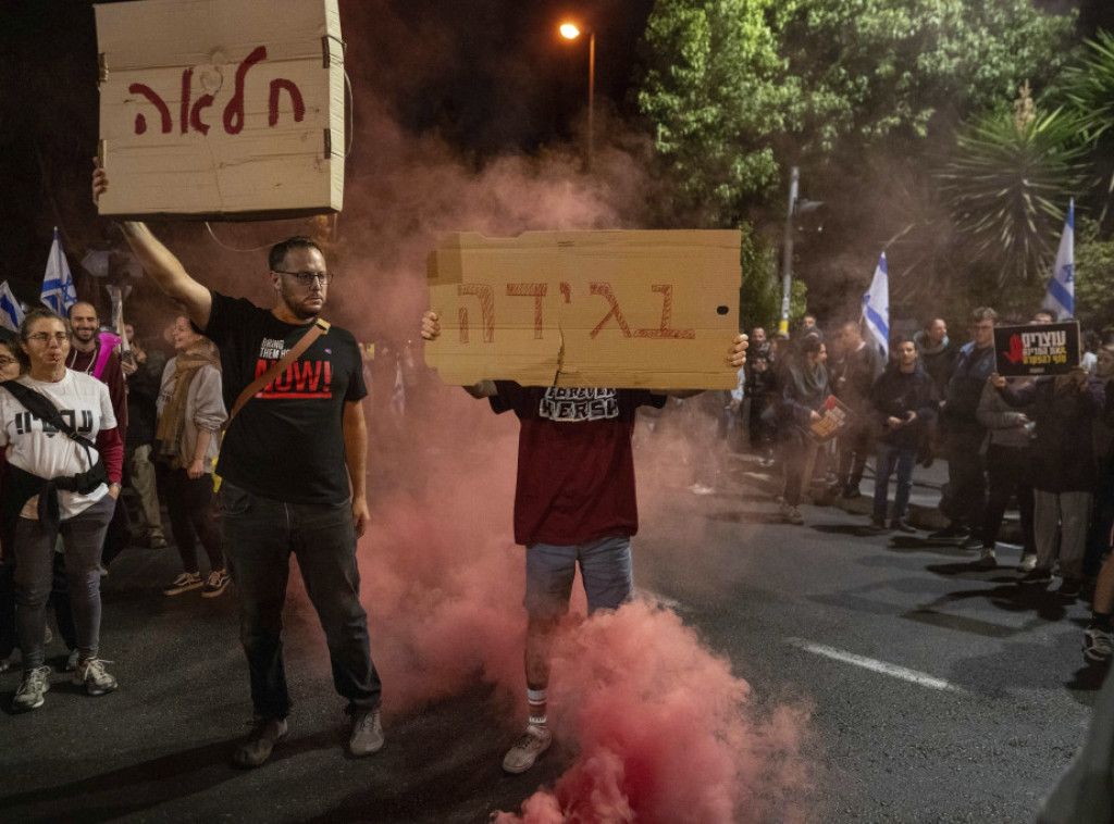 U Izraelu protesti zbog smene Galanta, uhapšeno petoro ljudi u Jerusalimu i Haifi