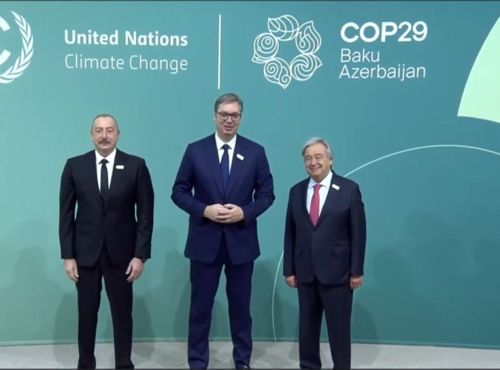 Vučić na otvaranju Samita COP29 u Bakuu, dočekali ga Alijev i Gutereš