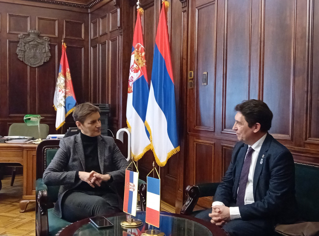 Brnabić sa francuskim senatorom Olivijeom Kadikom o odnosima dve zemlje