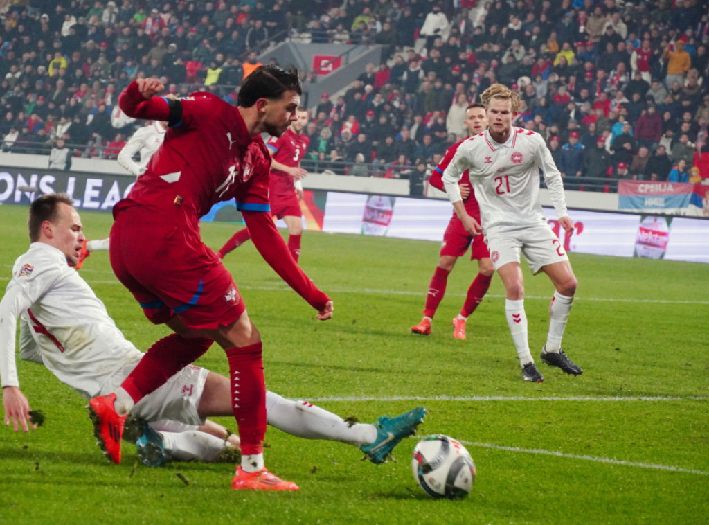 Fudbaleri Srbije bez plasmana u četvrtfinale Lige nacija posle 0:0 protiv Danske