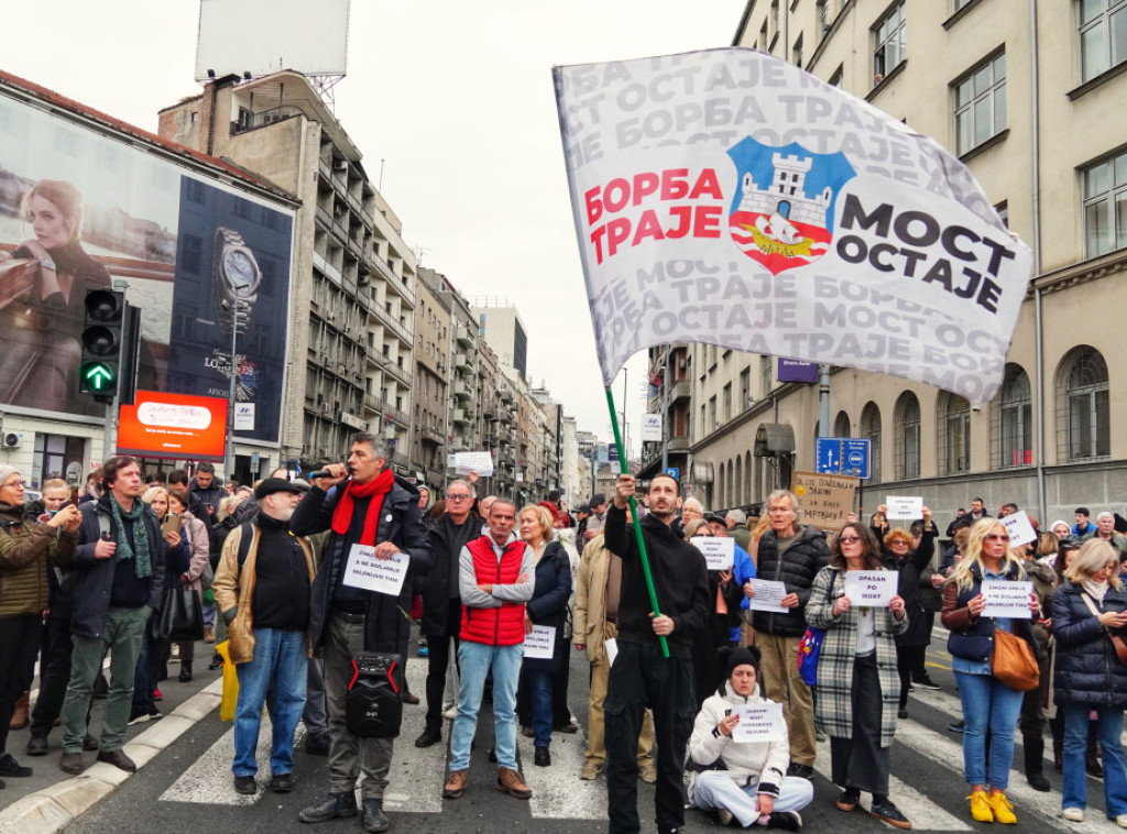 Završena blokada Brankovog mosta, aktivisti se vratili na Stari savski most