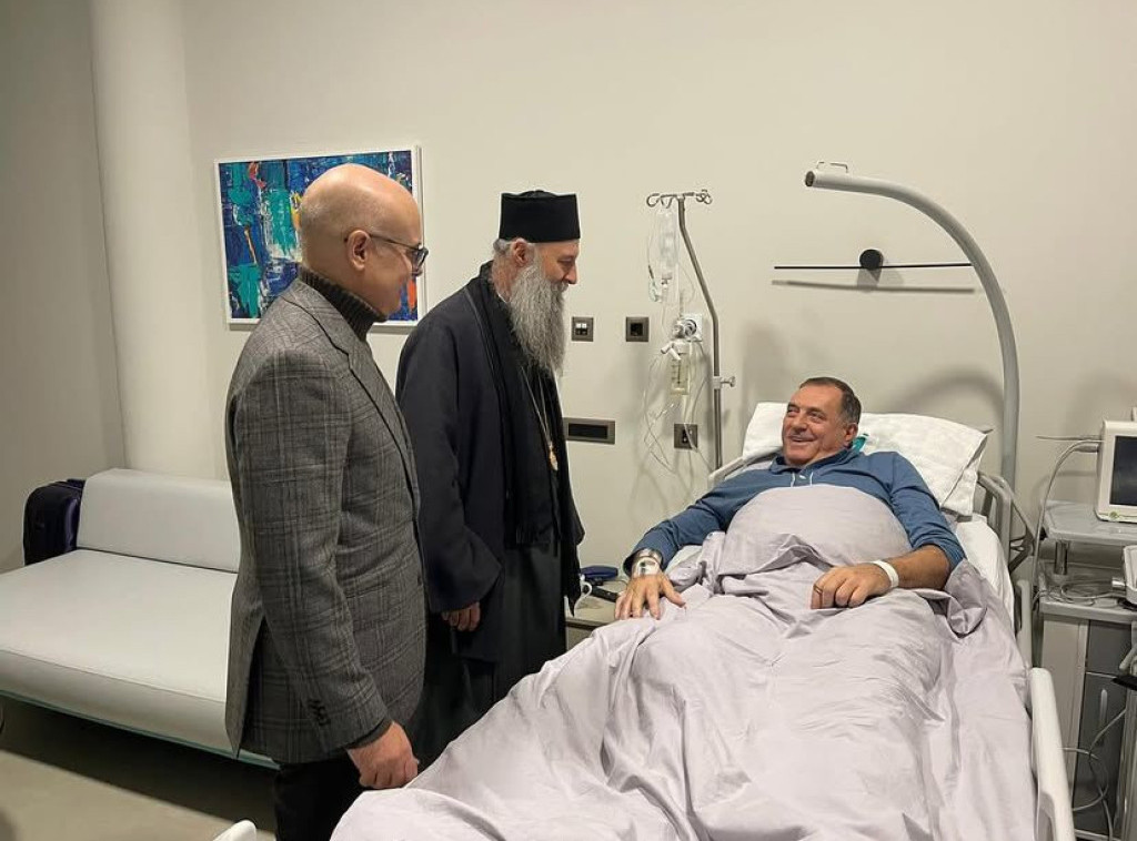 Vucevic, Patriarch Porfirije visit Dodik in hospital