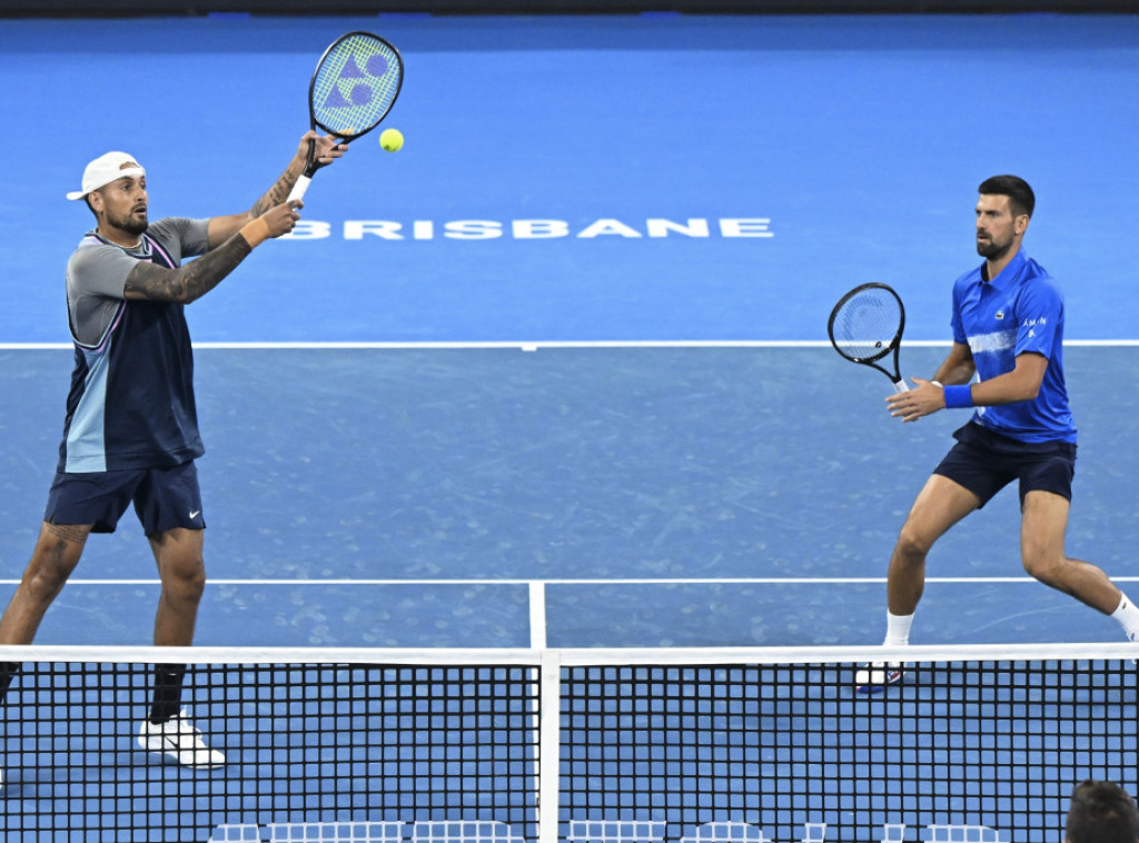 Djokovic/Kyrgios lose to Mektic/Venus in Brisbane men's doubles