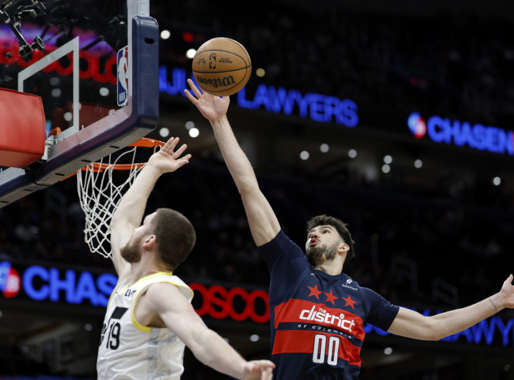 NBA: Košarkaši Vašingtona pobedili Jutu, Vukčević postigao osam poena