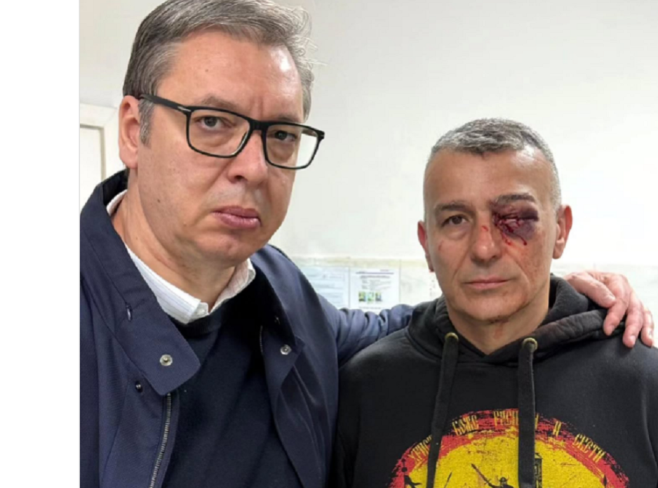 Vučić obišao policajca povređenog tokom protesta ispred zgrade RTS